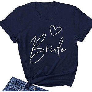 Ginger Ray T-Shirt Bianca Ricamata Per Addio Al Nubilato – Scritta "Team Bride". Taglia L. Perfetta Per La Sposa E Le Amiche.