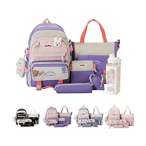 DKIIL NOIYB Zaino per la scuola Kawaii per ragazze, zaino casual da donna, zaino da donna, zaino in tela per scuola, viaggi, vacanze, shopping, 01-a Floreale, 70