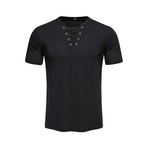 Camicia Uomo Estiva Maniche Corte A Quadri Bufalo - Misto Cotone E Lino - Viola/Nero - Taglia S
