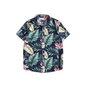 Printpub Camicia hawaiana Tie Dye a maniche corte con bottoni per uomo 2XS- 5XL, Cactus, XS