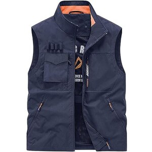 Gmiixder Gilet Da Lavoro Retrò Multasche Americano Da Uomo Gilet Cargo Coreano Giacca Da Moto In Tela Di Tendenza Per Esterni - Foto 7