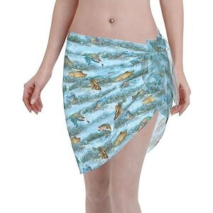 Pareo Etnico GURU SHOP, Pareo Di Bali, Appeso Al Muro, Gonna A Portafoglio, Abito Da Sarong, Turchese, Sintetico, Dimensione Indumenti:One Size, 160x110 Cm, Parei, Teli Da Mare Sarong Donna