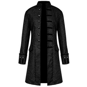 ShiFan Cappotto Lungo Da Uomo Steampunk Gothic Vintage Giacca Con
