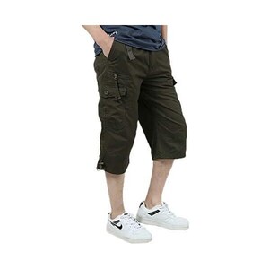 Pantaloncini Cargo Uomo TACVASEN | 3/4 Sotto Il Ginocchio | Trekking E Lavoro | 4 Tasche Con Cerniera