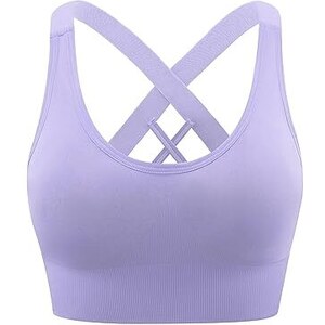 Top Sportivo Donna Senza Ferretto Per Yoga E Corsa - Reggiseno Imbottito, Comodo E Traspirante