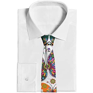 BREAUX Cravatta casual stampata mimetica a righe tigre,Cravatta da uomo,Cravatta formale da uomo,Accessori per abiti da festa nuziale, Foglia di banana, taglia unica