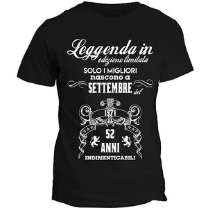 Fashwork Maglietta Uomo Divertente 50 Anni - Idea Regalo Compleanno Annata 1974 "51 Anni Di Splendore"