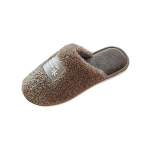 Nowo Pantofole da donna in feltro grigio pantofole chiuse in feltro con suola in gomma Eva