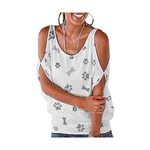 oneforus T Shirt da Donna, Top con Spalle Scoperte 80s Retro