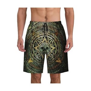 Costume hawaiano floreale stampato verde da uomo