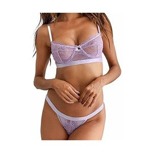 FEOYA Babydoll In Pizzo Per Donna - Camicia Da Notte Trasparente Con Collana Di Perle, Taglie S-M-L - 2