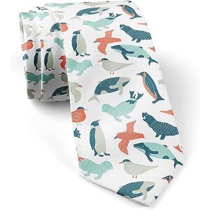 Set Cravatta E Fazzoletto Uomo - Fantasia Animali Elegante Per Matrimoni E Occasioni Speciali - Foto 5