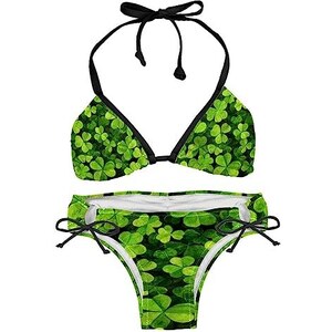 Bikini Donna 2 Pezzi Con Stampa Floreale E Volant - Top Triangolare E Vita Alta, Costume Da Bagno Estate