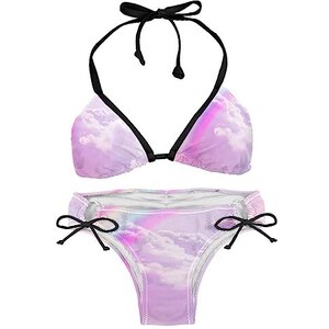 suojapuku Bikini da Donna,Costume da Bagno a Due Pezzi,Gattino Gatto