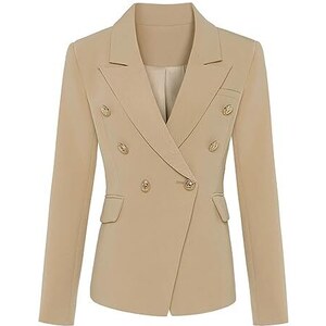 YUNCLOS Giacca Blazer Donna Maniche Lunghe 2 Bottoni – Casual, Lavoro, Ufficio – Vestibilità Regolare, Tasche Con Patta