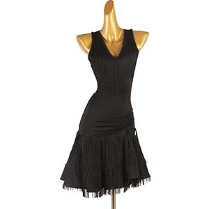 Gonna Da Ballo Quadrato Rosso Modello W130 - Abito Per Salsa, Tango, Rumba, Cha Cha
