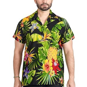 JUBEN Camicia Hawaiana Da Uomo Primaverile Estate Monopetto Casual Full Print Spiaggia A Maniche Corte Vacanze Outdoor Holiday Camicia In Lino Da Uomo Slim Fit Rosa Acceso Xl 125253752