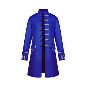 Cappotto da uomo in velluto ricamato con colletto gotico e revers, rosso – Design punk