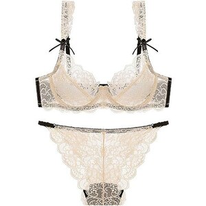 Frugue Reggiseno Senza Ferretto Contenitivo Taglie Forti Pizzo Donna Blu IT 8E - Foto 13