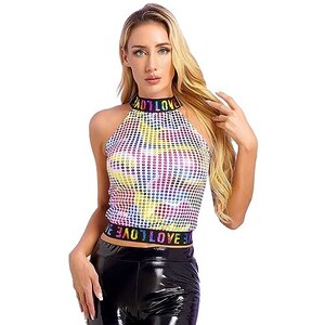 Pianshanzi Canottiera Da Donna Con Spaghetti Crop Top Sexy Senza Maniche Basic Top Party Ascellare Estate Tinta Unita Ragazza Donna Verde M 121090393
