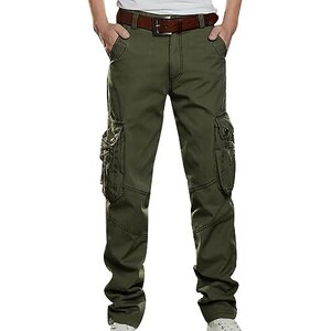 Zylioo - Pantaloni Cargo Extra Lunghi Uomo, Cotone Comodo Per Jogging - Foto 9