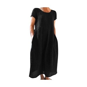 DESIGN - Vestito Lungo In Rete A Fiori Con Scollo Rotondo E Maniche Con Volant