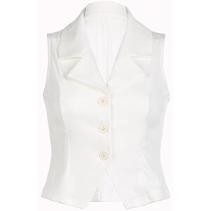 YONGHONGKEJI Gilet Smanicato,Gilet Doppiopetto Vintage Da - 13