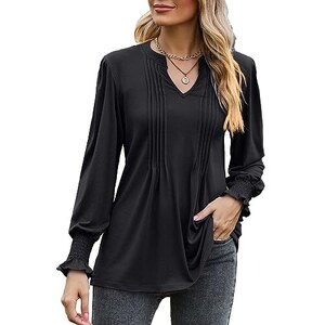 Magliette A Maniche Lunghe Donna Maglietta Donna Manica Lunga In Cotone - Basic Slim Fit Girocollo Donna - Foto 13