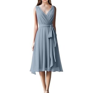 Abito Da Sera Lungo In Chiffon Ricamato - Vestito Da Cerimonia Con Fiori - Foto 2