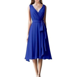 Nina Leonard Abito Smanicato Foderato Con Scollo Squadrato - Foto 7