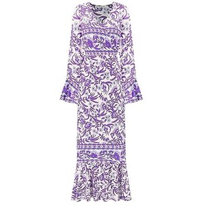 Abito Corto Donna Boho - Scollo A V, Senza Maniche, Sexy Con Volant, Cotone/Poliestere - Foto 2