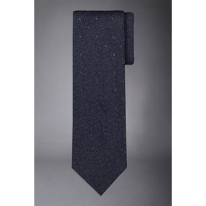 Cravatta Uomo A Pois Bianchi Su Blu Navy - Jacquard Formale, Taglia Unica 146x8 Cm - 5