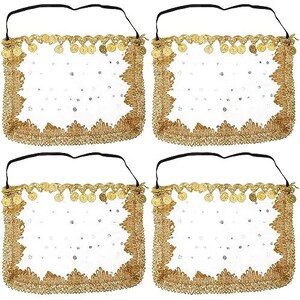 2 Piatti Per Danza Del Ventre - Ottone Dorato, Con Elastico Per Dita, Accessorio Per Performance E Feste - Foto 7