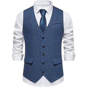 Gilet Ufficio Donna Monopetto | Collo A V | Vintage | Regolabile Con Laccetto