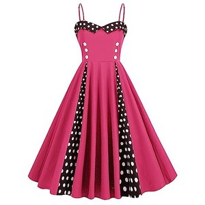 Abito Da Cocktail Vintage Donna Wellwits - Colletto Ricamato A Pois, Vita Alta, Gonna Plissettata, Stile Anni '50