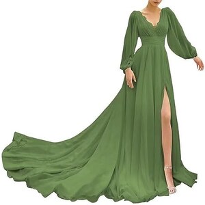 Abito Donna Elegante Lungo Con Scollo A V E Schiena Aperta - Poliestere, Per Serate E Spiaggia - Foto 2