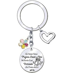 Regalo per la migliore amica, portachiavi con incisione, idea regalo per compleanno, Natale, amicizia, regalo di addio, regalo di compleanno per donne, fidanzate