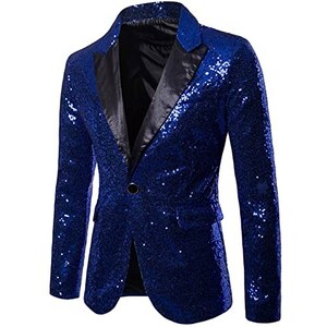 Giacca Uomo Elegante Slim Fit - Blazer Formale 2 Bottoni Per Cerimonie E Ufficio - Foto 4