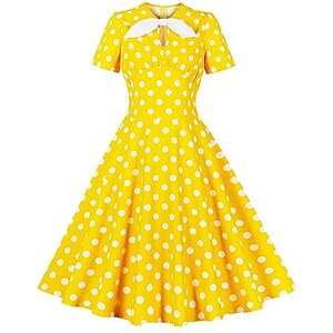 Kids 'Holly' Vintage Polka Dot 50's Party Girls Bridesmaid Prom Dress - Foto 7