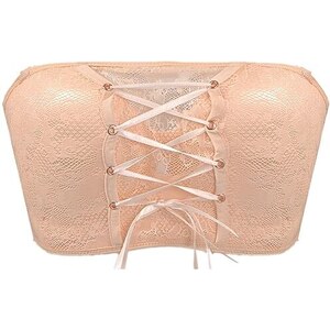 Reggiseno push up in pizzo lungo - Nero - Donna