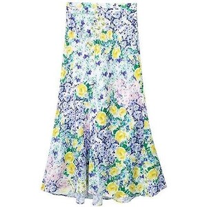 Gonna Midi Floreale In Cotone - Taglia Unica Con Cintura Intrecciata, Estiva E Comoda - Foto 6