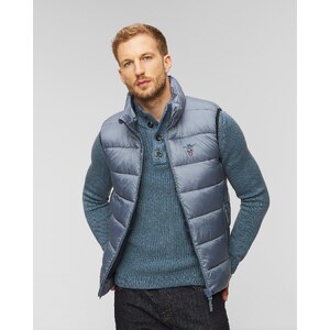 Gilet Su Misura In Lana Blu Navy &ndash; Foderato In Lana, Abbottonato, Ispirazione Militare Britannica