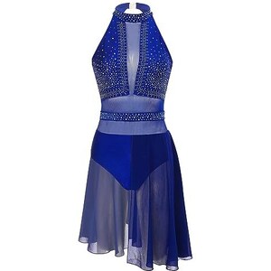 Abito Da Ballo Con Paillettes Per Bambina | Leotard Per Danza Classica, Latino E Moderna | Manica Lunga - Foto 11