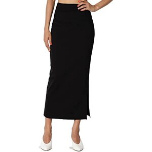 Stylove Gonna da donna in ecopelle con spacco frontale