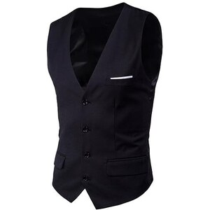 Gilet Uomo COOFANDY - Elegante Con Scollo A V Per Business, Matrimoni E Ufficio - Foto 2