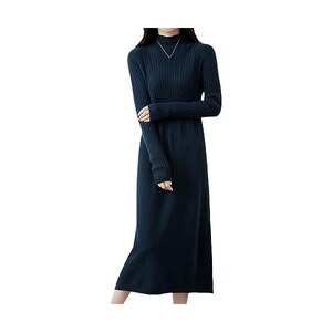 Kelsiop Maglia da donna 100% Cashmere Maglieria Caldo Pullover Autunno Inverno A Maniche Piene Maglione Lana Top, Viola, L