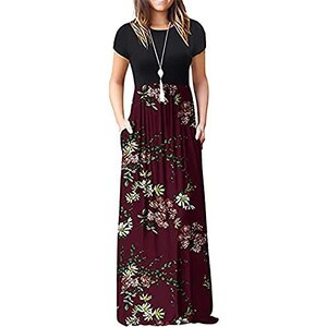 BDUBZ Abiti Da Donna Eleganti Da Donna Casual O-Collo Estate Manica