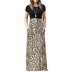BDUBZ Abiti Da Donna Eleganti Da Donna Casual O-Collo Estate Manica