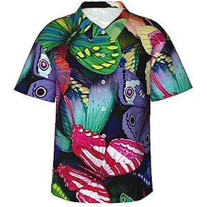 Camicia Hawaiana Uomo - Manica Corta, Stampa Foglie Tropicali, Poliestere Elastan - Per Spiaggia E Vacanze - Foto 2