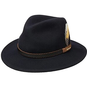 Stetson Rutherford Cappello In Lana VitaFelt Uomo - Modello Traveller Con Paraorecchie Pieghevoli - Made In USA